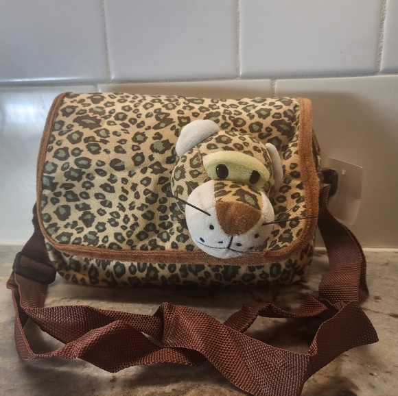 Leopard bag Plush kids purse Leopard Belt Bag Fanny Pack - Picture 1 of 7